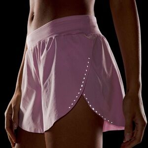 Lululemon Find Your Pace High-Rise Lined Short 3" in
Pink Peony